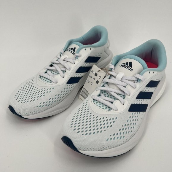 Adidas Women's Supernova 2 Running Shoes 10 White/Blue FW9100 Athletic Sneaker - Picture 2 of 10
